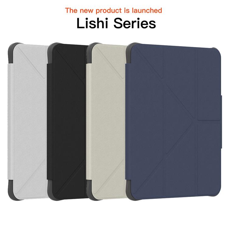 For iPad 2025 / 2022 Mutural LiShi Series Y-shaped Multi-fold Vegan Leather Tablet Case