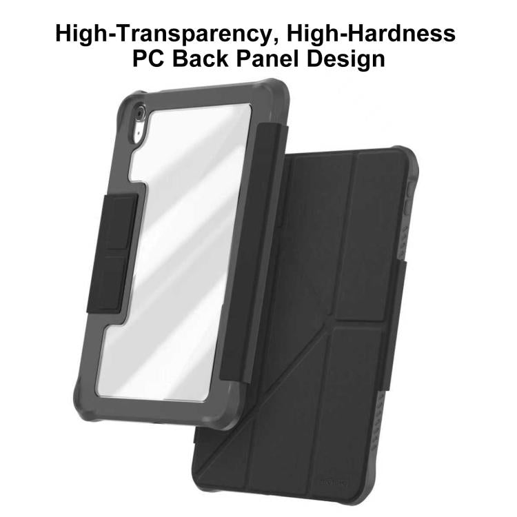 For iPad 2025 / 2022 Mutural LiShi Series Y-shaped Multi-fold Vegan Leather Tablet Case
