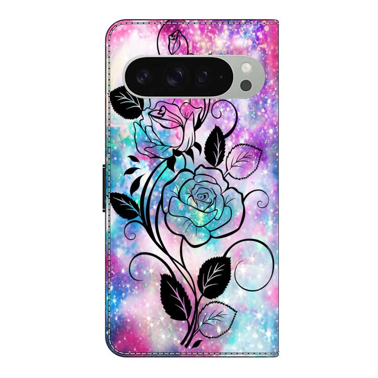 For Google Pixel 10 / 10 Pro / 9 / 9 Pro Crystal-Like Painted Vegan Leather Phone Case