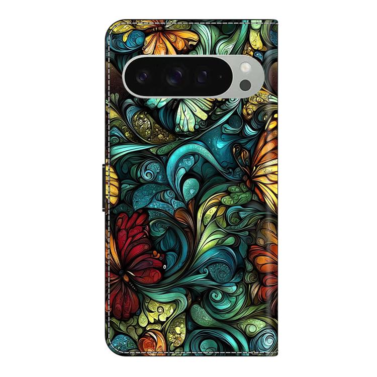 For Google Pixel 10 / 10 Pro / 9 / 9 Pro Crystal-Like Painted Vegan Leather Phone Case