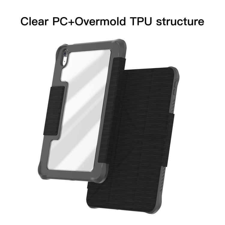 For iPad 2025 / 2022 Mutural WenLan Series Y-shaped Multi-fold Vegan Leather Tablet Case