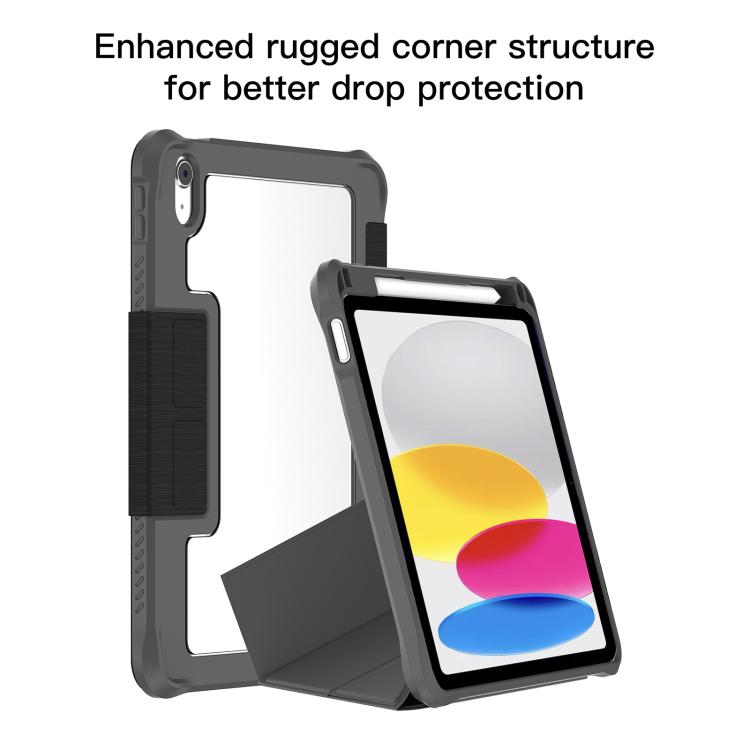 For iPad 2025 / 2022 Mutural WenLan Series Y-shaped Multi-fold Vegan Leather Tablet Case