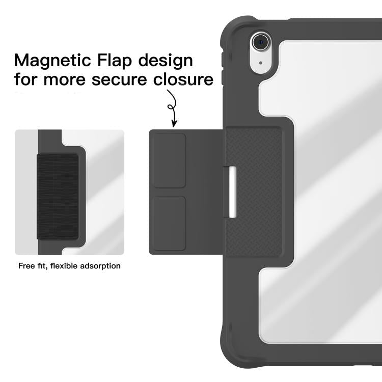 For iPad 2025 / 2022 Mutural WenLan Series Y-shaped Multi-fold Vegan Leather Tablet Case