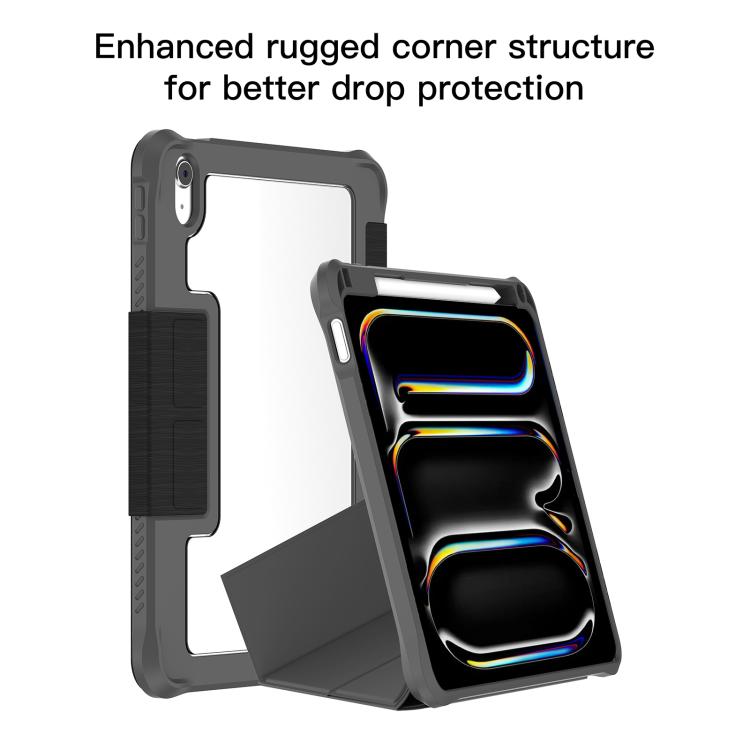 For iPad Air 11 2026 / 2025 / 2024 Mutural WenLan Series Y-shaped Multi-fold Vegan Leather Tablet Case