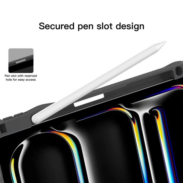 For iPad Air 11 2026 / 2025 / 2024 Mutural WenLan Series Y-shaped Multi-fold Vegan Leather Tablet Case