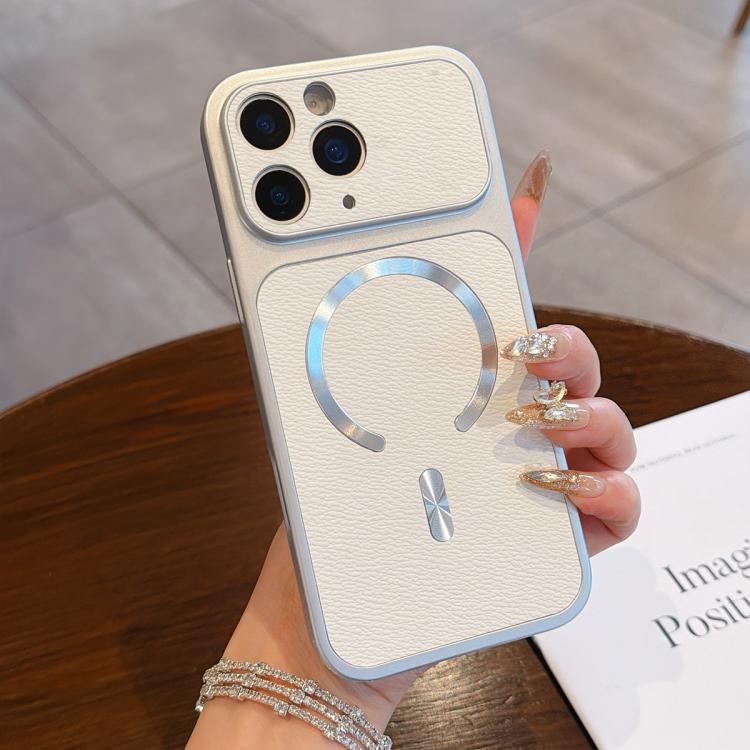 For iPhone 11 Pro Max Litchi Texture Vegan Leather Magnetic Phone Case