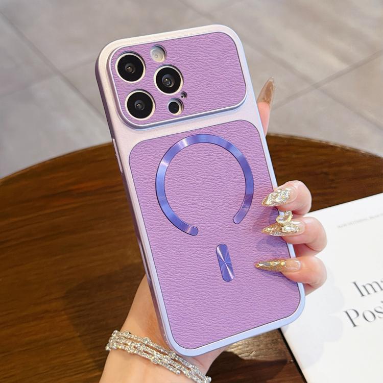 For iPhone 13 Pro Litchi Texture Vegan Leather Magnetic Phone Case