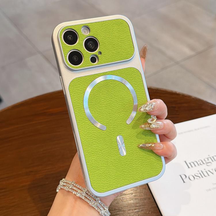 For iPhone 13 Pro Max Litchi Texture Vegan Leather Magnetic Phone Case