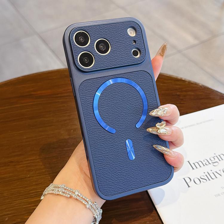 For iPhone 17 Pro Litchi Texture Vegan Leather Magnetic Phone Case