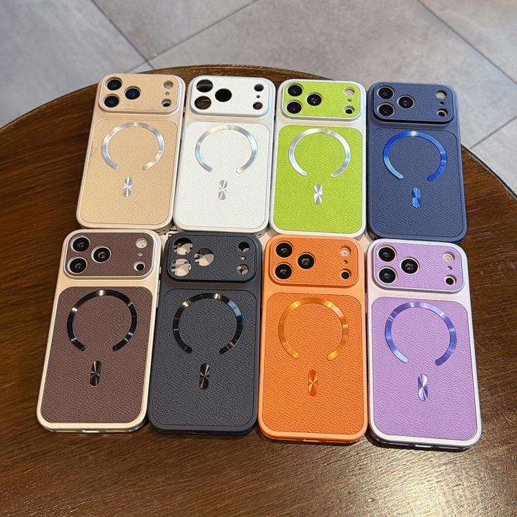 For iPhone 15 Plus Litchi Texture Vegan Leather Magnetic Phone Case