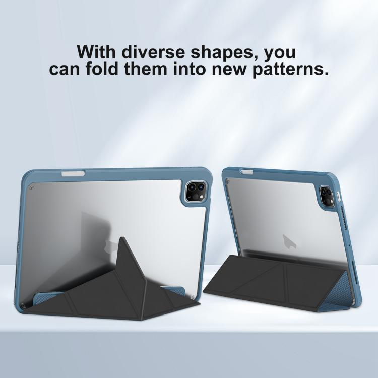 For iPad Pro 11 2022 / 2021 / 2020 Mutural XingZuan Series Y-shaped Multi-fold Vegan Leather Tablet Case