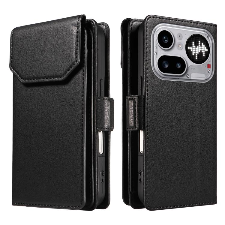For Nothing Phone 4a Pro Multi Card Wallet Leather Phone Case with Strap