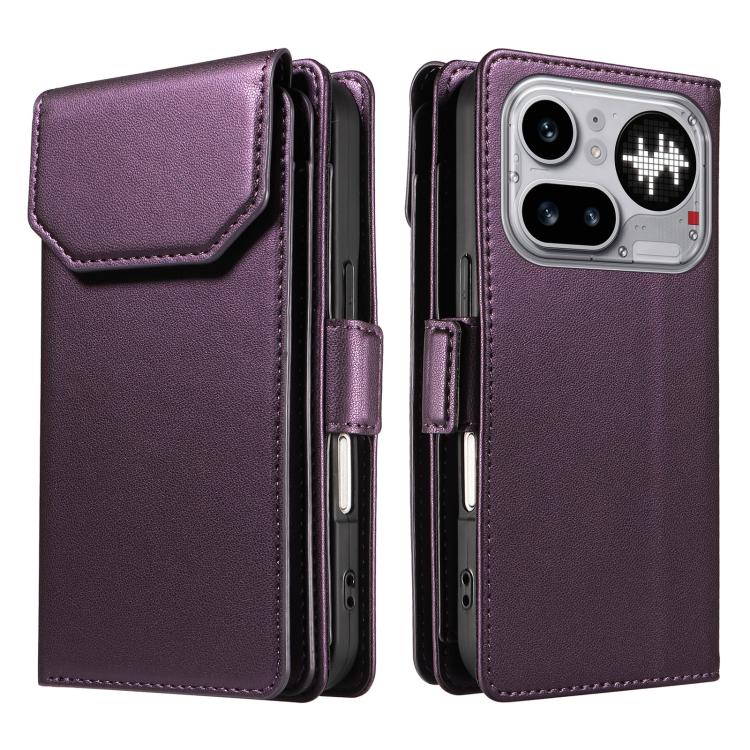 For Nothing Phone 4a Pro Multi Card Wallet Leather Phone Case with Strap