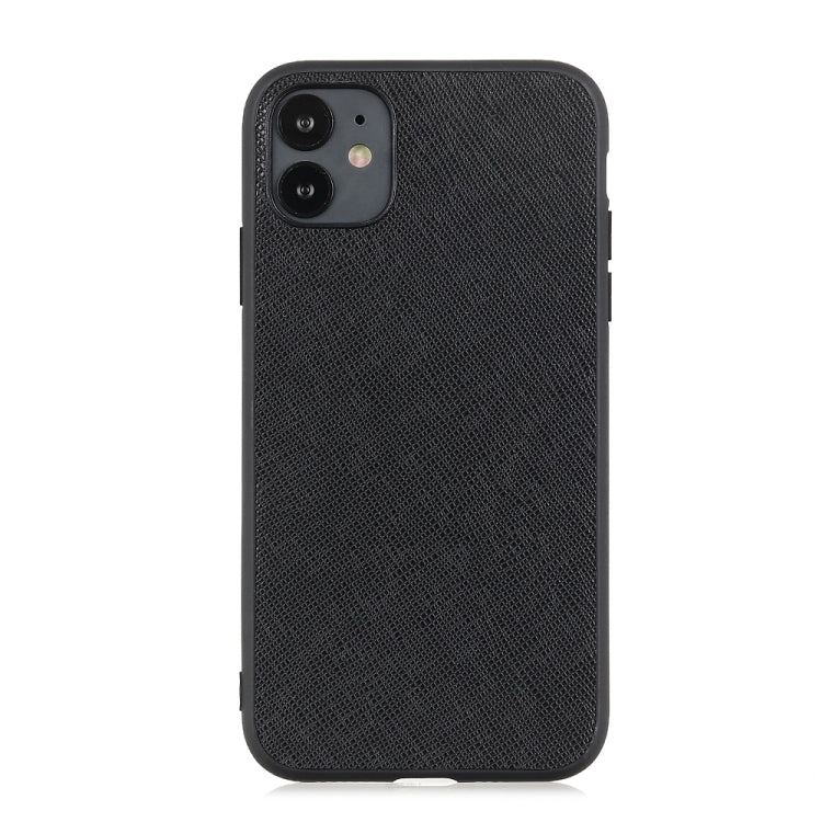 For iPhone 11 Hella Cross Texture Genuine Leather Protective Case