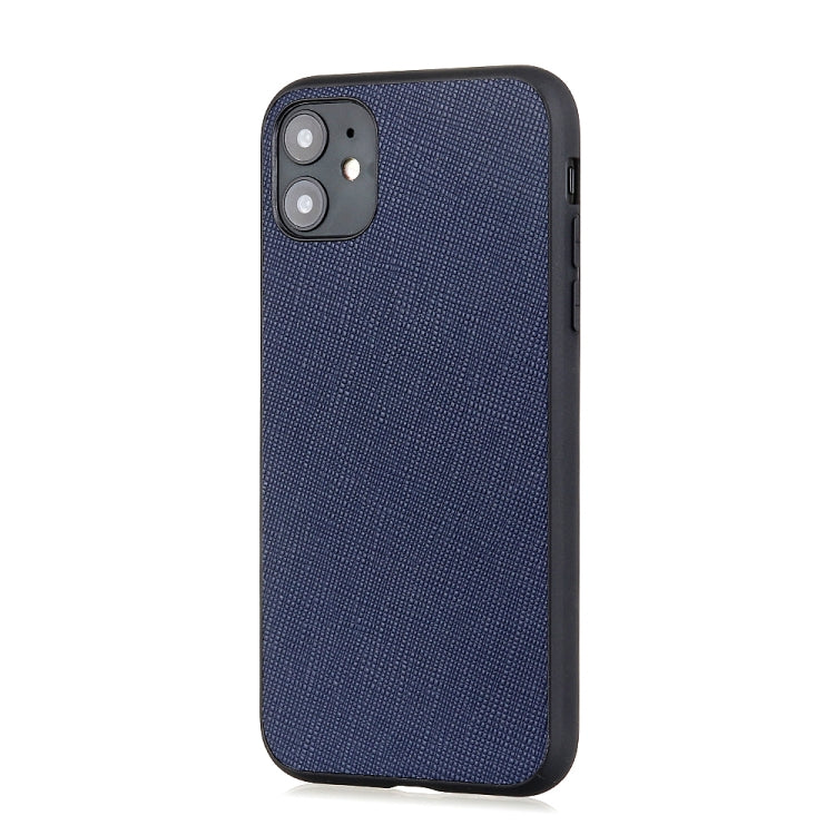 For iPhone 11 Pro Max Hella Cross Texture Genuine Leather Protective Case