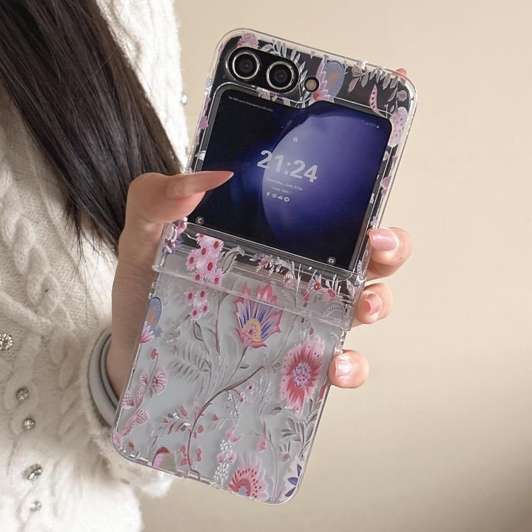 For Samsung Galaxy Z Flip6 Delicate Pink Floral Pattern Phone Case