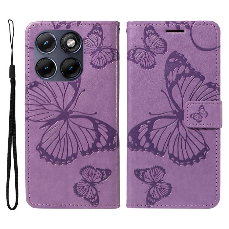 For Motorola Edge 70 Fusion 5G 3D Butterfly Embossed Pattern Flip Leather Phone Case