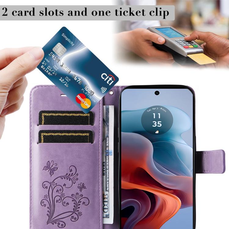 For Motorola Edge 70 Fusion 5G 3D Butterfly Embossed Pattern Flip Leather Phone Case