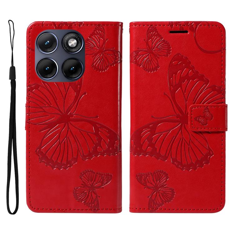 For Motorola Edge 70 Fusion 5G 3D Butterfly Embossed Pattern Flip Leather Phone Case