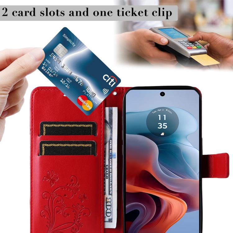 For Motorola Edge 70 Fusion 5G 3D Butterfly Embossed Pattern Flip Leather Phone Case