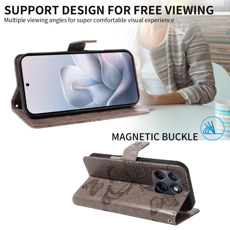 For Motorola Edge 70 Fusion 5G 3D Butterfly Embossed Pattern Flip Leather Phone Case