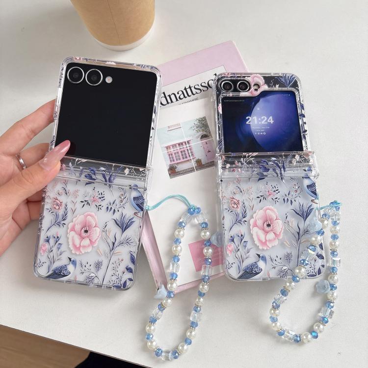 For Samsung Galaxy Z Flip5 Delicate Flowers Birds Pattern Phone Case