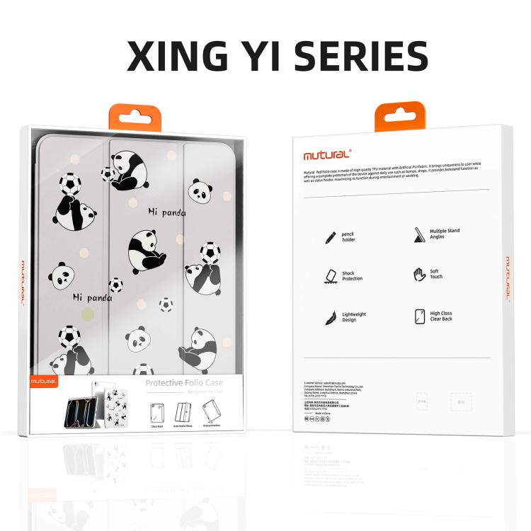 For iPad 2025 / 2022 Mutural XingYi Series Tri-fold Vegan Leather Tablet Case