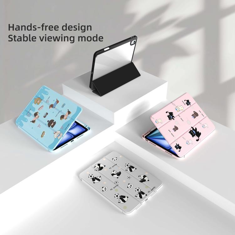 For iPad Air 11 2026 / 2025 / 2024 Mutural XingYi Series Tri-fold Vegan Leather Tablet Case