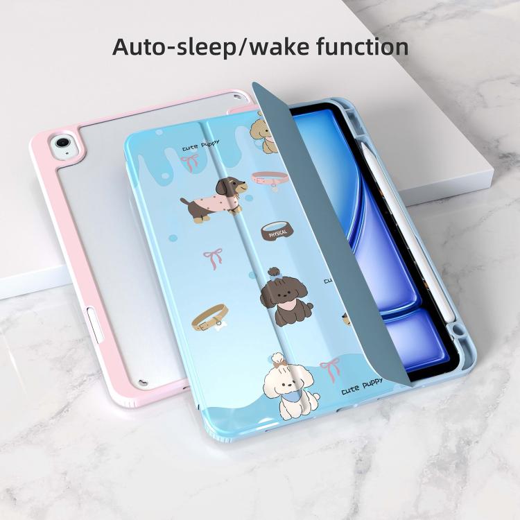 For iPad Air 11 2026 / 2025 / 2024 Mutural XingYi Series Tri-fold Vegan Leather Tablet Case