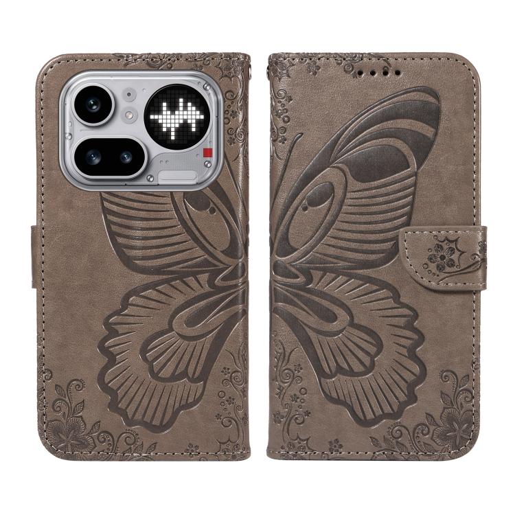 For Nothing Phone 4a Pro Swallowtail Butterfly Embossed Leather Phone Case
