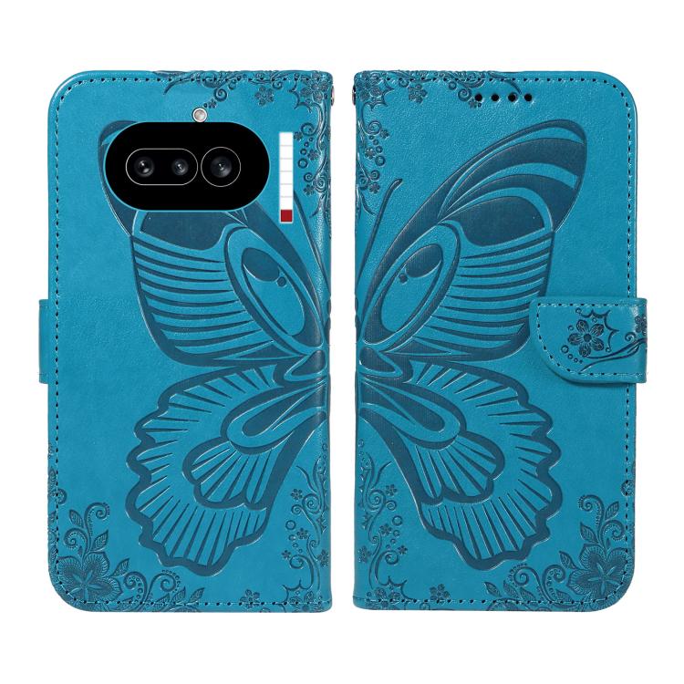 For Nothing Phone 4a Swallowtail Butterfly Embossed Leather Phone Case