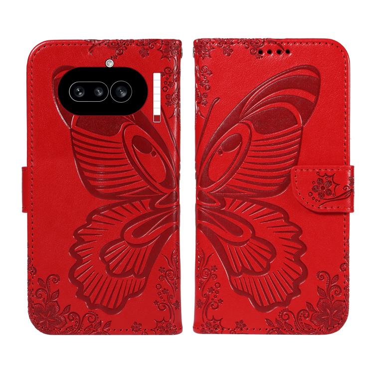 For Nothing Phone 4a Swallowtail Butterfly Embossed Leather Phone Case