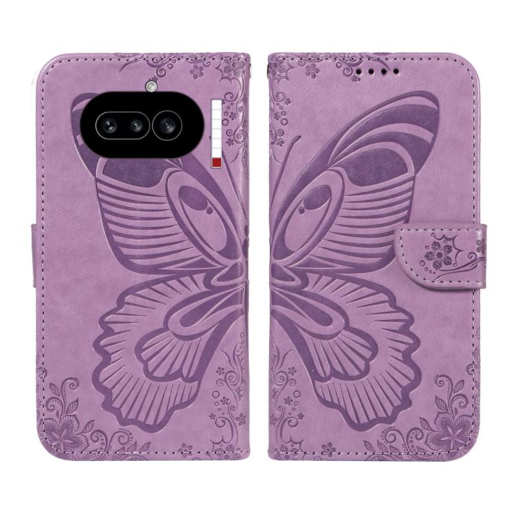 For Nothing Phone 4a Swallowtail Butterfly Embossed Leather Phone Case
