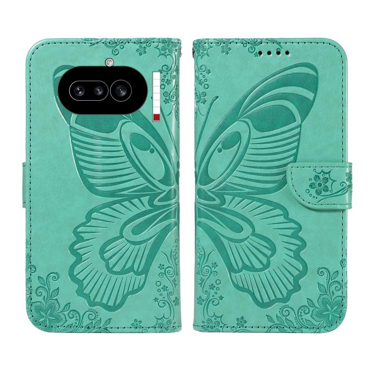 For Nothing Phone 4a Swallowtail Butterfly Embossed Leather Phone Case