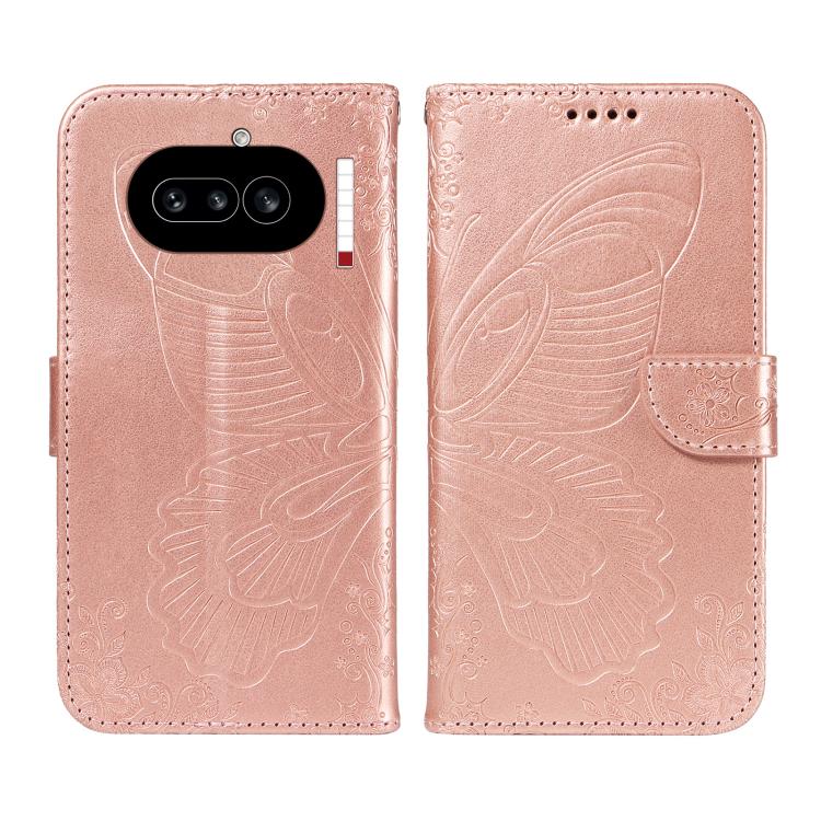 For Nothing Phone 4a Swallowtail Butterfly Embossed Leather Phone Case
