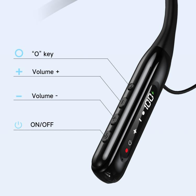 TOTU BE-5-SP 500mAh Long Battery Life Magnetic Neckband Bluetooth Sports Headphones - Black