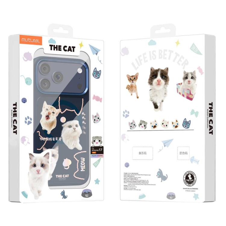For iPhone 17 Pro Max Mutural Cats Pattern Liquid Silicone Magnetic Phone Case