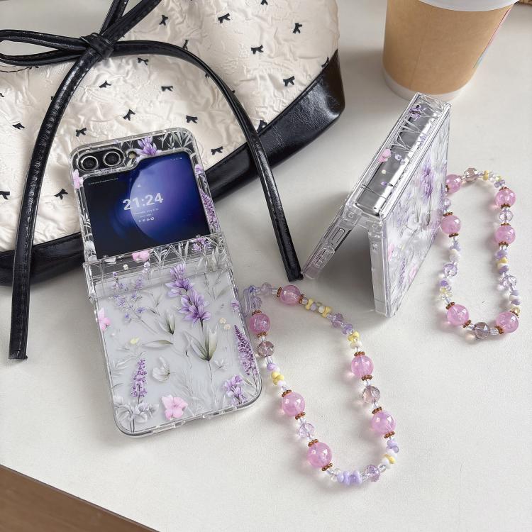 For Samsung Galaxy Z Flip6 Lavender Flowers Pattern Phone Case
