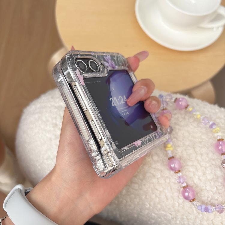 For Samsung Galaxy Z Flip6 Lavender Flowers Pattern Phone Case
