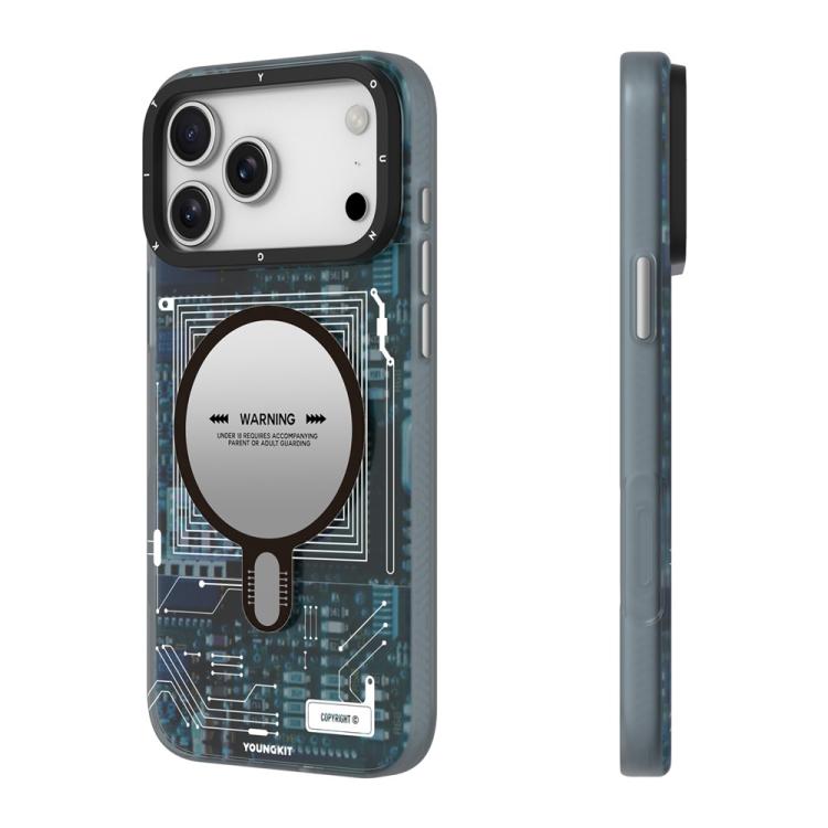 For iPhone 17 Pro Max YOUNGKIT Technology Series IMD Hard PC Magnetic Phone Case