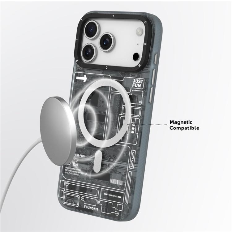 For iPhone 17 Pro Max YOUNGKIT Technology Series IMD Hard PC Magnetic Phone Case