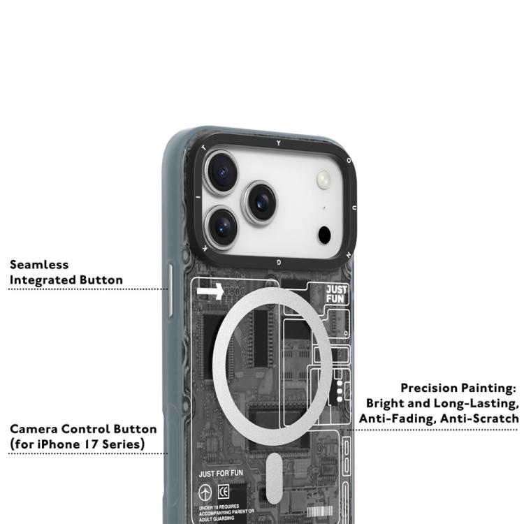 For iPhone 17 Pro Max YOUNGKIT Technology Series IMD Hard PC Magnetic Phone Case