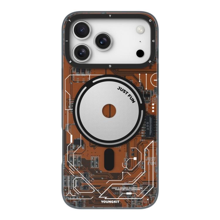 For iPhone 17 Pro YOUNGKIT Technology Series IMD Hard PC Magnetic Phone Case