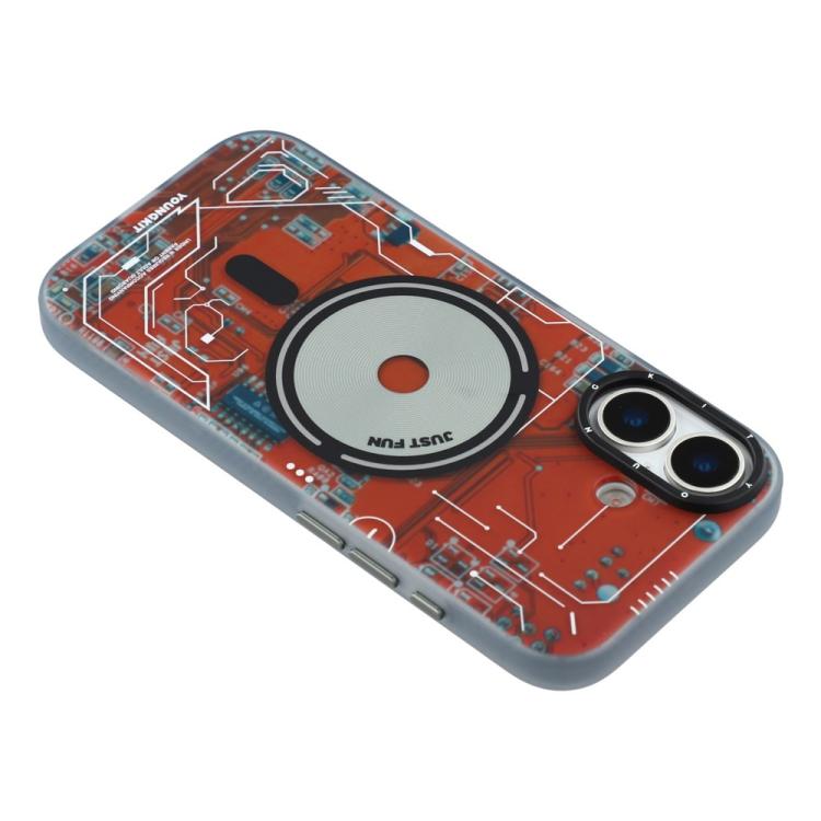 For iPhone 17 YOUNGKIT Technology Series IMD Hard PC Magnetic Phone Case