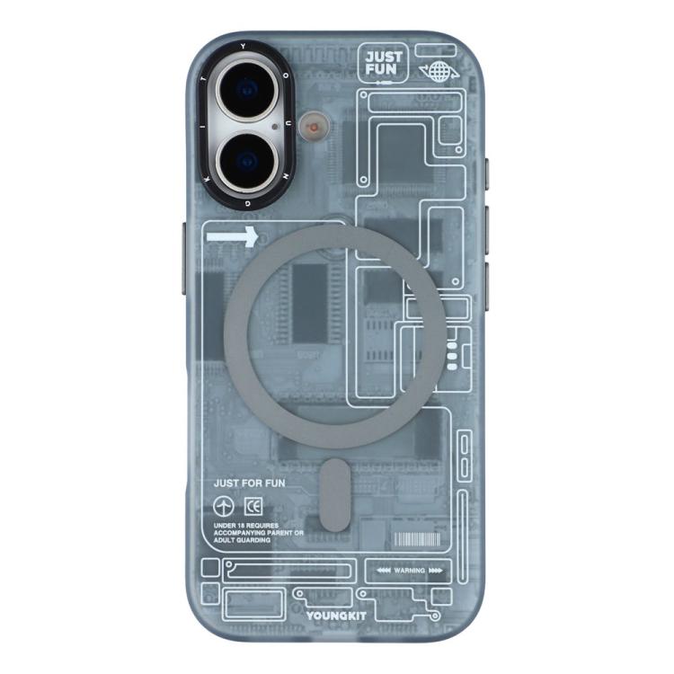 For iPhone 17 YOUNGKIT Technology Series IMD Hard PC Magnetic Phone Case
