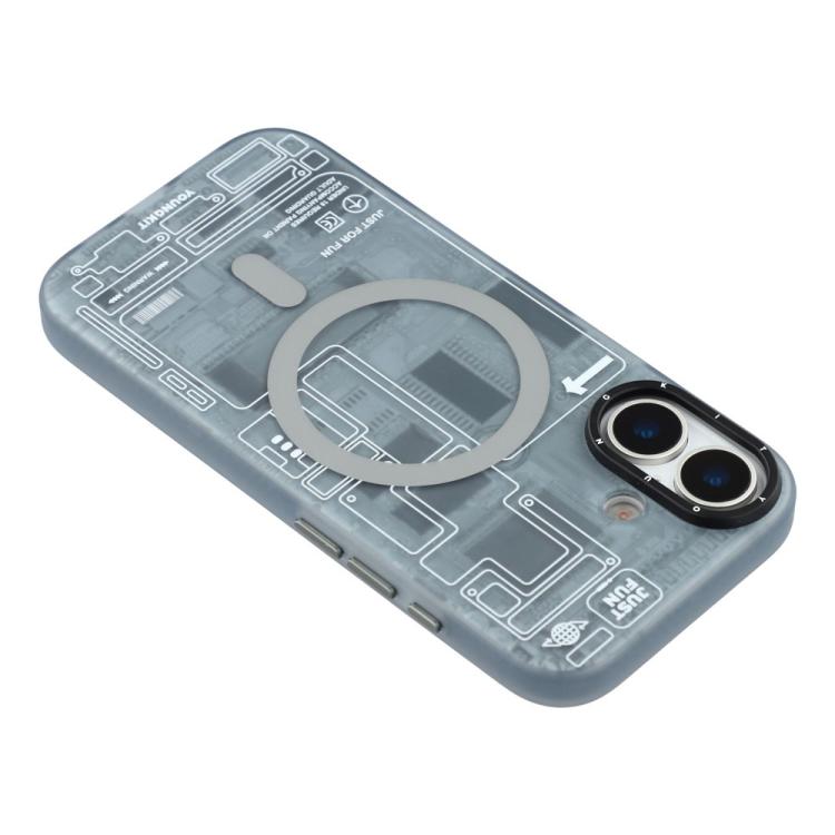 For iPhone 17 YOUNGKIT Technology Series IMD Hard PC Magnetic Phone Case