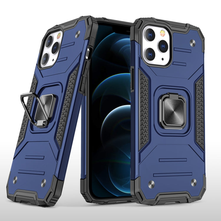 For iPhone 12 Pro Max Magnetic Armor Shockproof TPU + PC Case with Metal Ring Holder