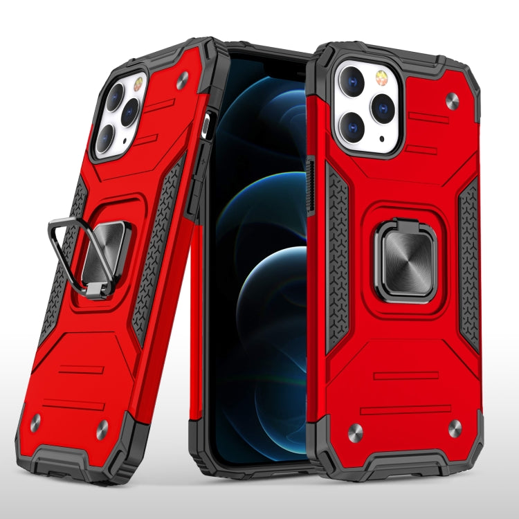 For iPhone 12 Pro Max Magnetic Armor Shockproof TPU + PC Case with Metal Ring Holder