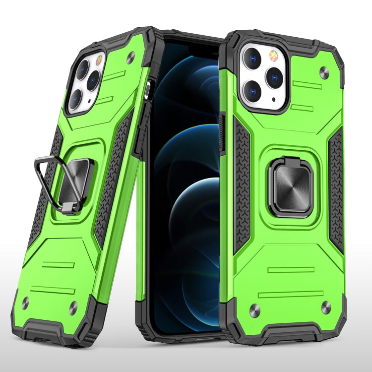 For iPhone 12 Pro Max Magnetic Armor Shockproof TPU + PC Case with Metal Ring Holder