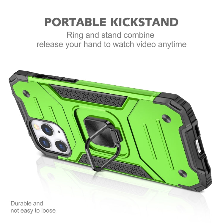 For iPhone 12 Pro Max Magnetic Armor Shockproof TPU + PC Case with Metal Ring Holder